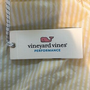 Light yellow and white stripe vineyard vines beach cover up
